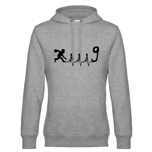 Herzschlag eines Keglers Hoodie Männer King Hooded