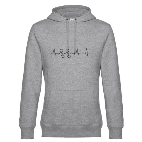 Herzschlag Motorkolben Hoodie Männer King Hooded