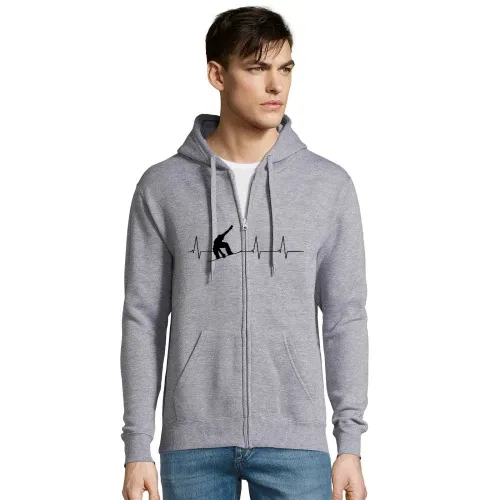 Herzschlag Snowboarder Männer Hoodie