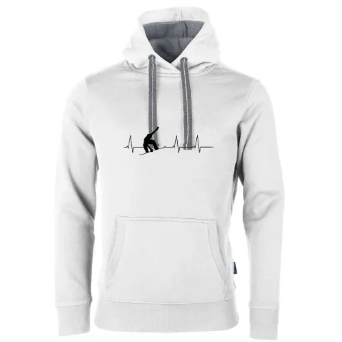 Herzschlag Snowboarder Männer Hoodie