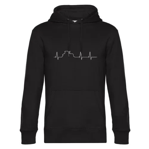Herzschlag Traktor Männer Hoodie