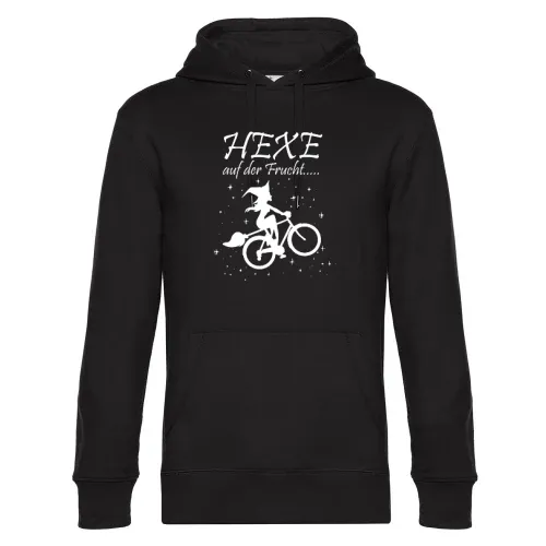 Hexe Auf Der Flucht Radfahrerin Hexen Halloween Hoodie Männer King Hooded