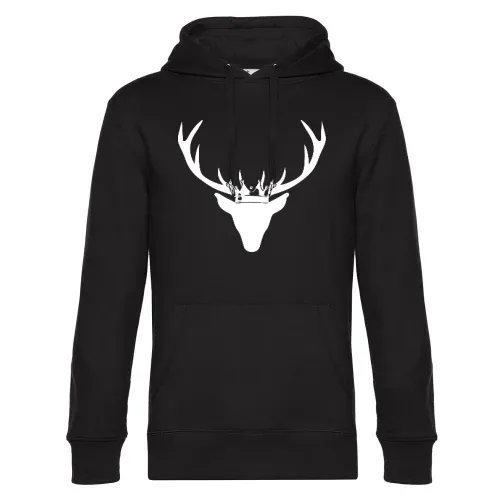 Hirschgeweih mit Krone Männer Hoodie