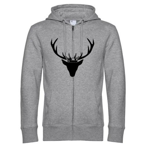 Hirschgeweih mit Krone Männer Hoodie