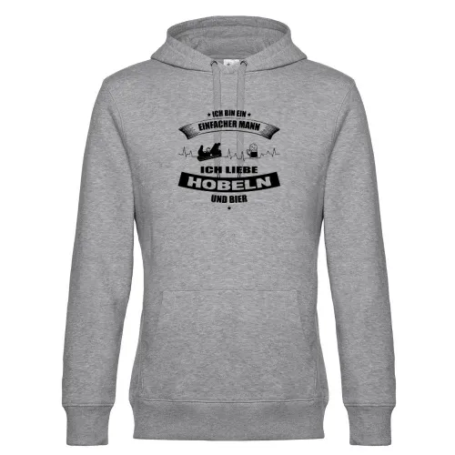 Hobel und Bier Einfacher Mann Tischler Schreiner Hoodie Männer King Hooded