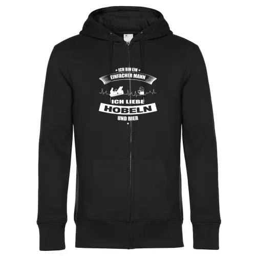 Hobel und Bier Einfacher Mann Tischler Schreiner Hoodie Männer King Zipped