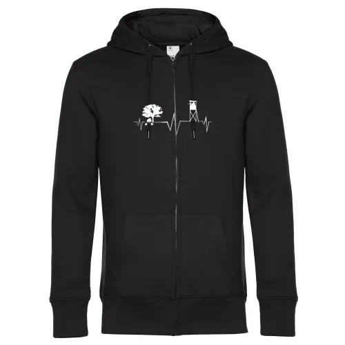 Hochsitz Jagen Herzschlag - Jäger Keiler Hoodie Männer King Zipped