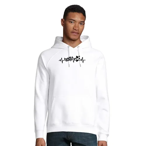 Hospiz-Krankenschwester Heartbeat Nursing Hearts Hoodie Männer Stellar Bio