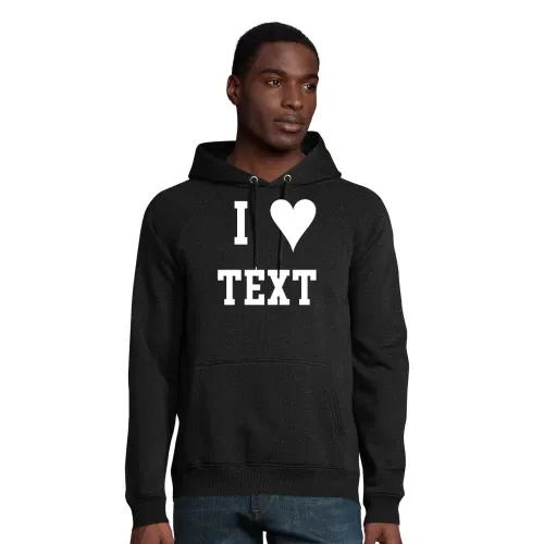 I Love dein Text Hoodie Männer Stellar Bio