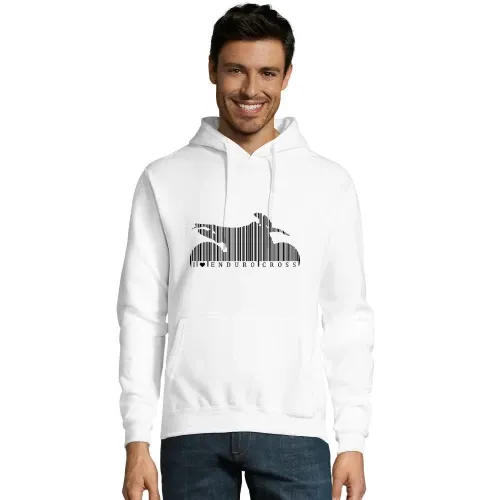 I Love Enduro Cross Barcode Hoodie