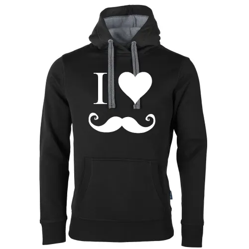 i love Moustache Männer Hoodie