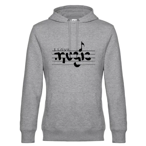 I Love music Hoodie Männer King Hooded