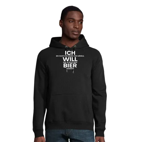 Ich Will Bier T-Shirt Lustiger Spruch Geschenkidee Hoodie Männer Stellar Bio