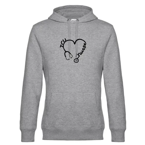 ICU Krankenschwester Stethoskop Herz Krankenpflege Hoodie Männer King Hooded