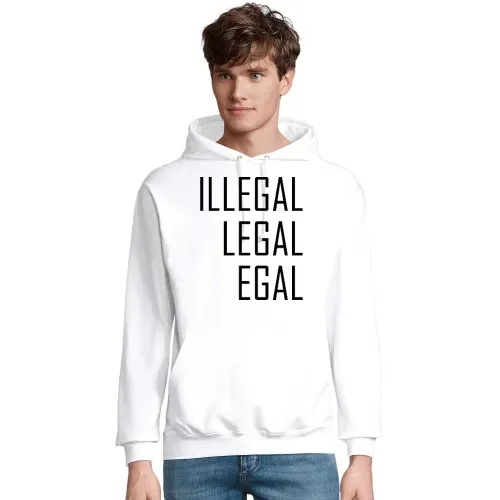 Illegal Legal Egal Männer Hoodie