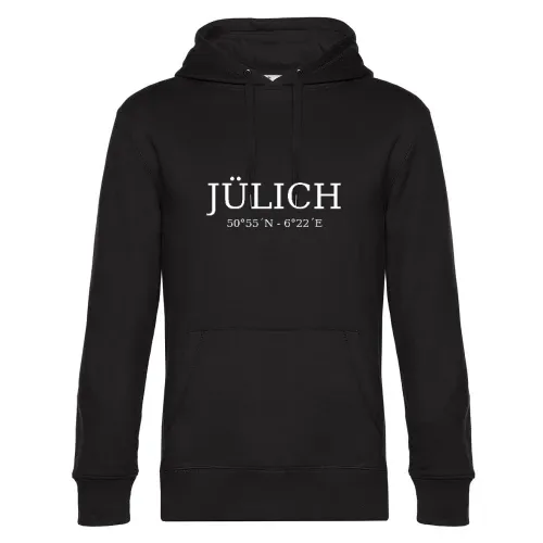 JÜlich Koordinaten Hoodie Männer King Hooded