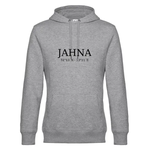 Jahna Koordinaten Hoodie Männer King Hooded
