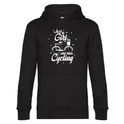 Just A Girl Who Likes Cycling Radfahrer Biker Hoodie Männer King Hooded