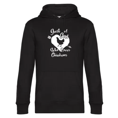 Just a Girl who loves Chickens Hühner Hoodie Männer King Hooded