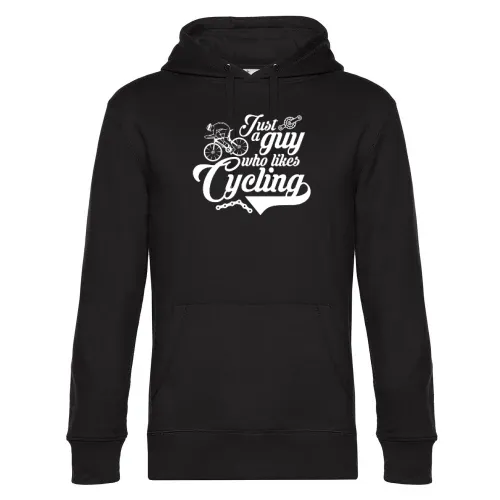 Just A Guy Who Likes Cycling Radfahrer Biker Hoodie Männer King Hooded