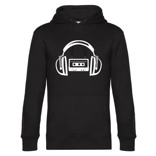 Kassette hört Kopfhörer Hoodie Männer King Hooded