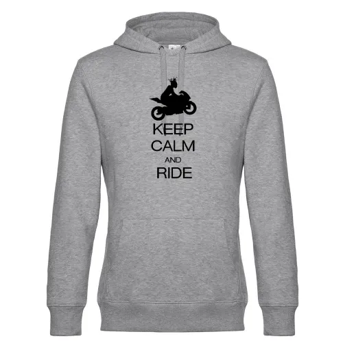 keep calm and ride Männer Hoodie
