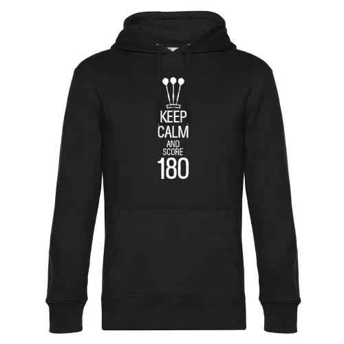 keep calm and score 180 darts Männer Hoodie