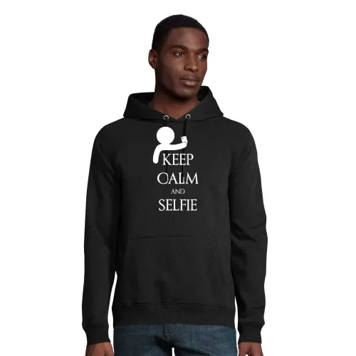 Keep calm and Selfie Hoodie Männer Stellar Bio