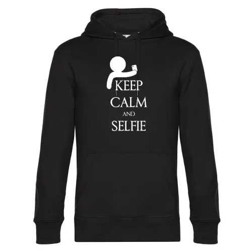 Keep calm and Selfie Hoodie Männer King Hooded