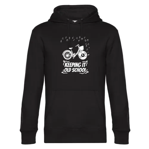 Keeping It Old School Fahrrad Vinyl Schallplatte Hoodie Männer King Hooded