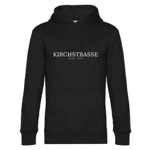 Kirchstrasse Koordinaten Hoodie Männer King Hooded