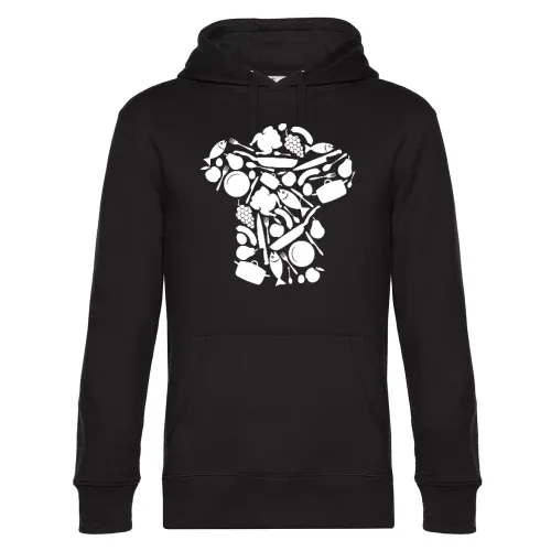 Kochmütze aus Kochutensilien Hoodie Männer King Hooded