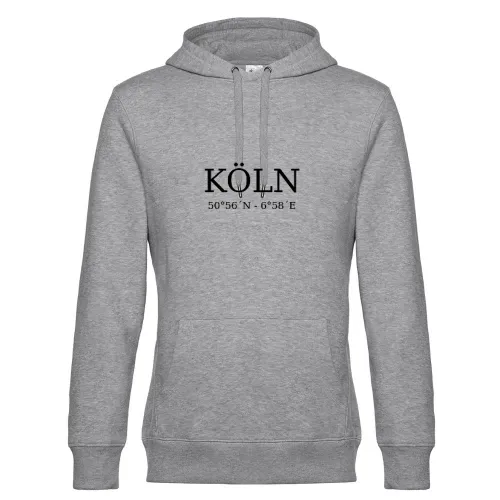 Köln Koordinaten Hoodie Männer King Hooded