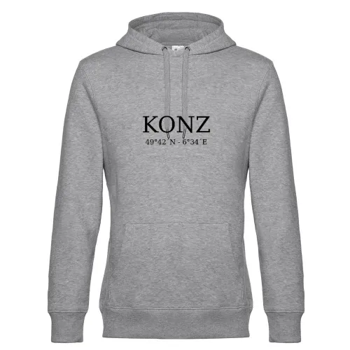 Konz Koordinaten Hoodie Männer King Hooded