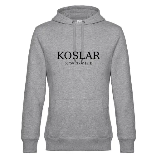 Koslar Koordinaten Hoodie Männer King Hooded