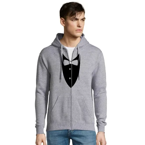 Kragen mit Fliege aus Anzug Sakko Männer Hoodie