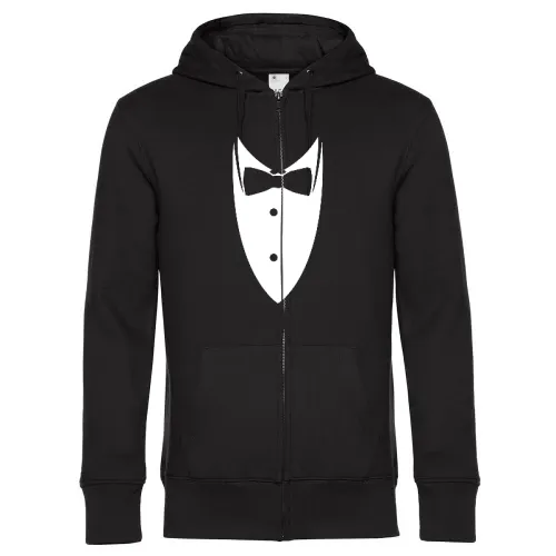 Kragen mit Fliege aus Anzug Sakko Männer Hoodie