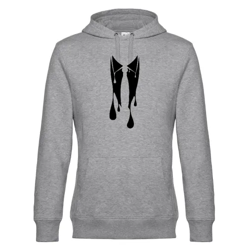 Kragen mit Krawatte aus Anzug Sakko zerläuft Hoodie Männer King Hooded