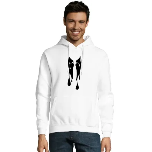 Kragen mit Krawatte aus Anzug Sakko zerläuft Hoodie Männer Snake