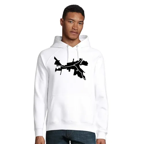 Kreischa Umriss mit Fussballstadion Männer Hoodie