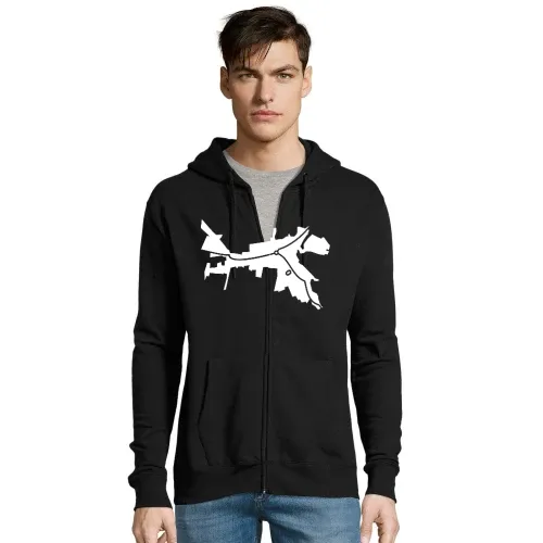 Kreischa Umriss mit Fussballstadion Männer Hoodie
