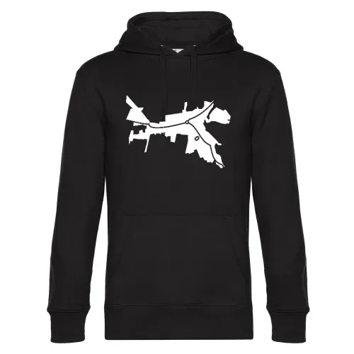 Kreischa Umriss mit Fussballstadion Hoodie Männer King Hooded
