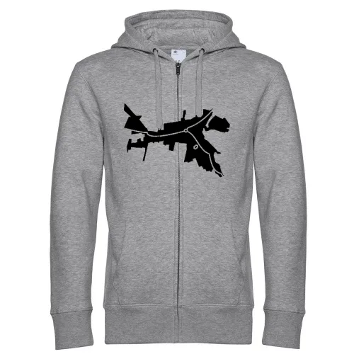 Kreischa Umriss mit Fussballstadion Männer Hoodie