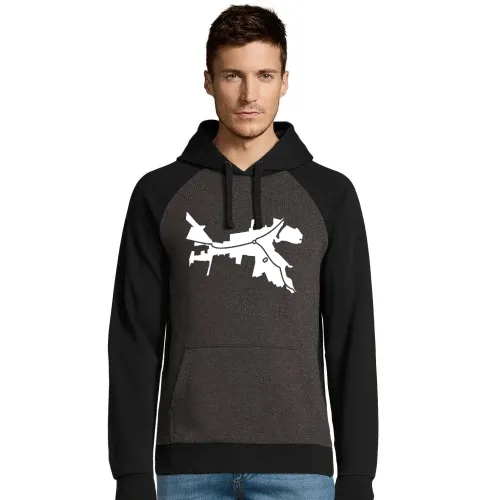 Kreischa Umriss mit Fussballstadion Männer Hoodie