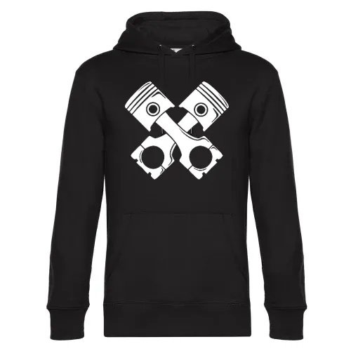 kreuzende Motorkolben Männer Hoodie