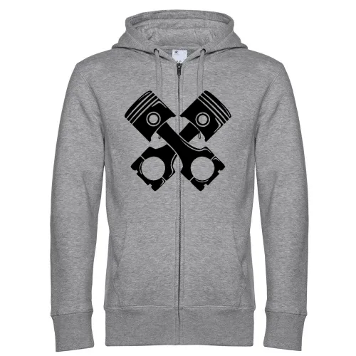 kreuzende Motorkolben Männer Hoodie