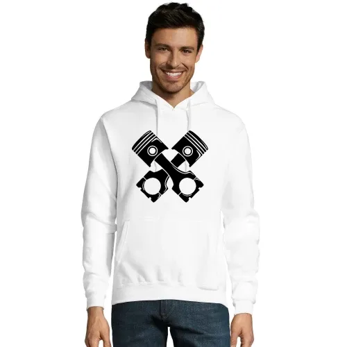 kreuzende Motorkolben Männer Hoodie
