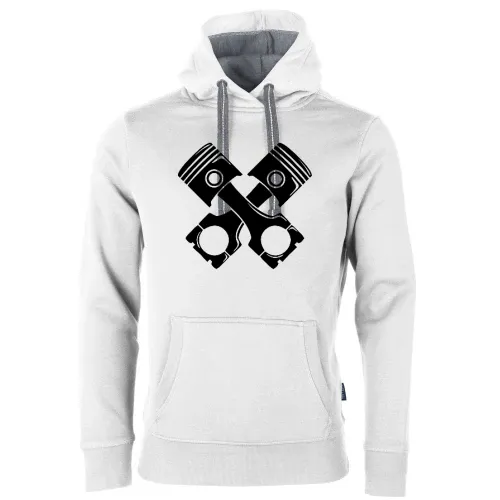 kreuzende Motorkolben Männer Hoodie
