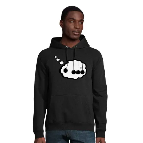Kugelstoßpendel in Denkblase mit Bombe Comic Hoodie Männer Stellar Bio