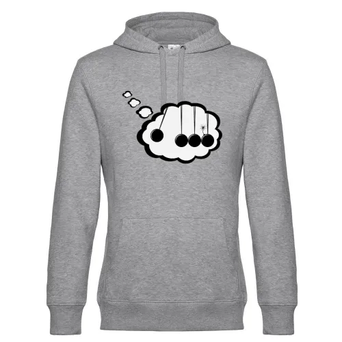 Kugelstoßpendel in Denkblase mit Bombe Comic Hoodie Männer King Hooded